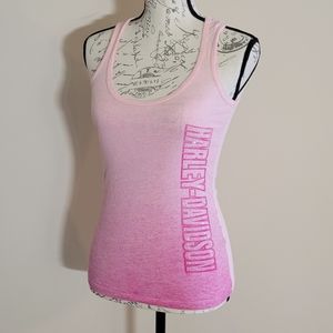 Harley Davidson Pink Fade Razorback Tank Top XS